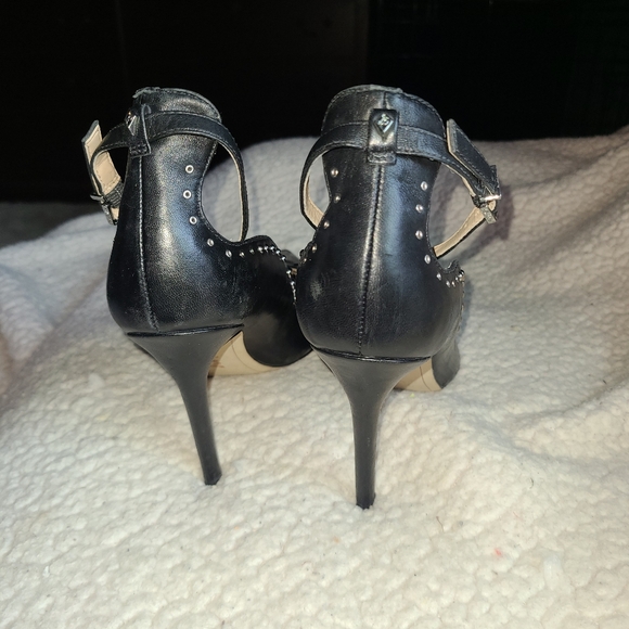 Sam Edelman women's black and silver stud Helen ankle strap pump size 6.5 - Picture 5 of 8